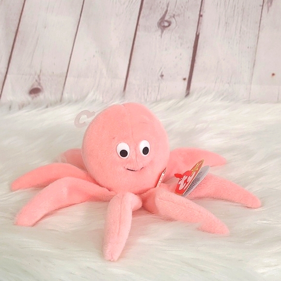 RARE Ty Beanie Baby INKY the Octopus TAG ERRORS 1993 1994 PVC PRISTINE CONDITION - Picture 3 of 10